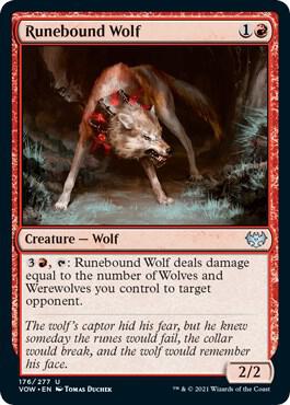 Runebound Wolf 176/277 (Innistrad: Crimson Vow)  - Foil | Good Games Cannington