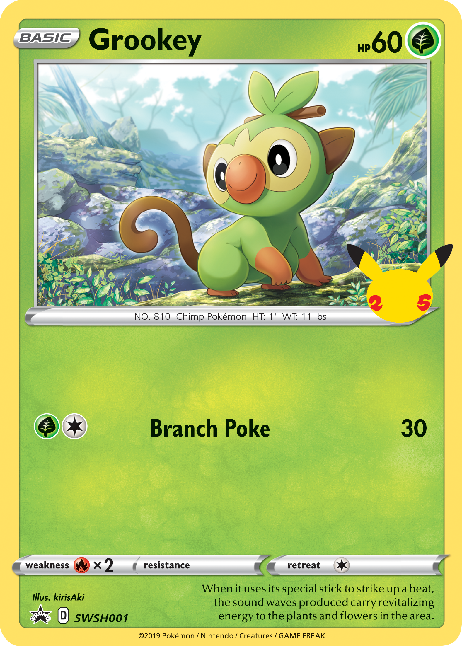 Grookey (SWSH001) (Jumbo Card) [First Partner Pack] | Good Games Cannington