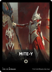 Mite-Y Theme Card [Phyrexia: All Will Be One Tokens] | Good Games Cannington