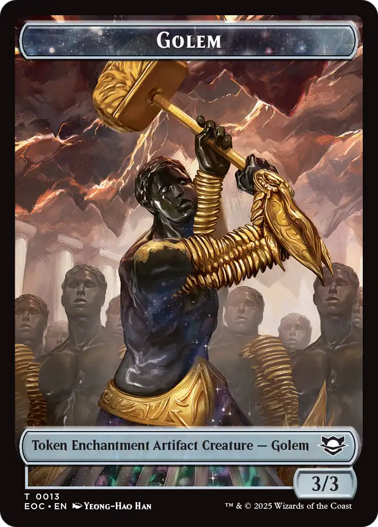Insect // Golem (0013) Double-Sided Token [Edge of Eternities Commander Tokens] | Good Games Cannington