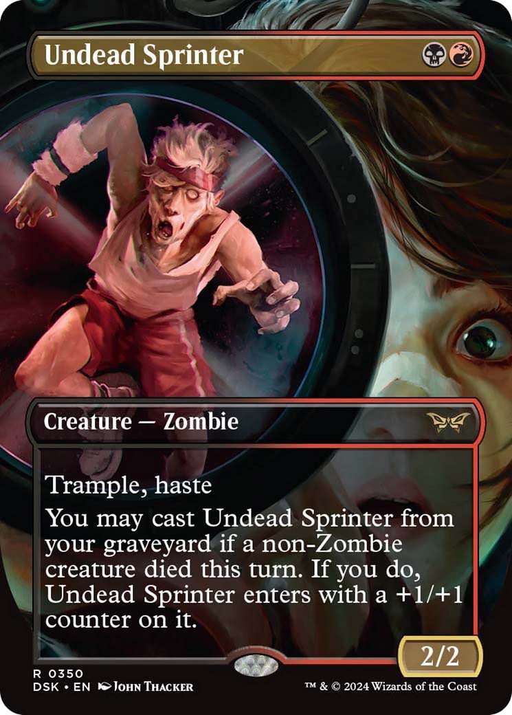 Undead Sprinter (Borderless) [Duskmourn: House of Horror] | Good Games Cannington