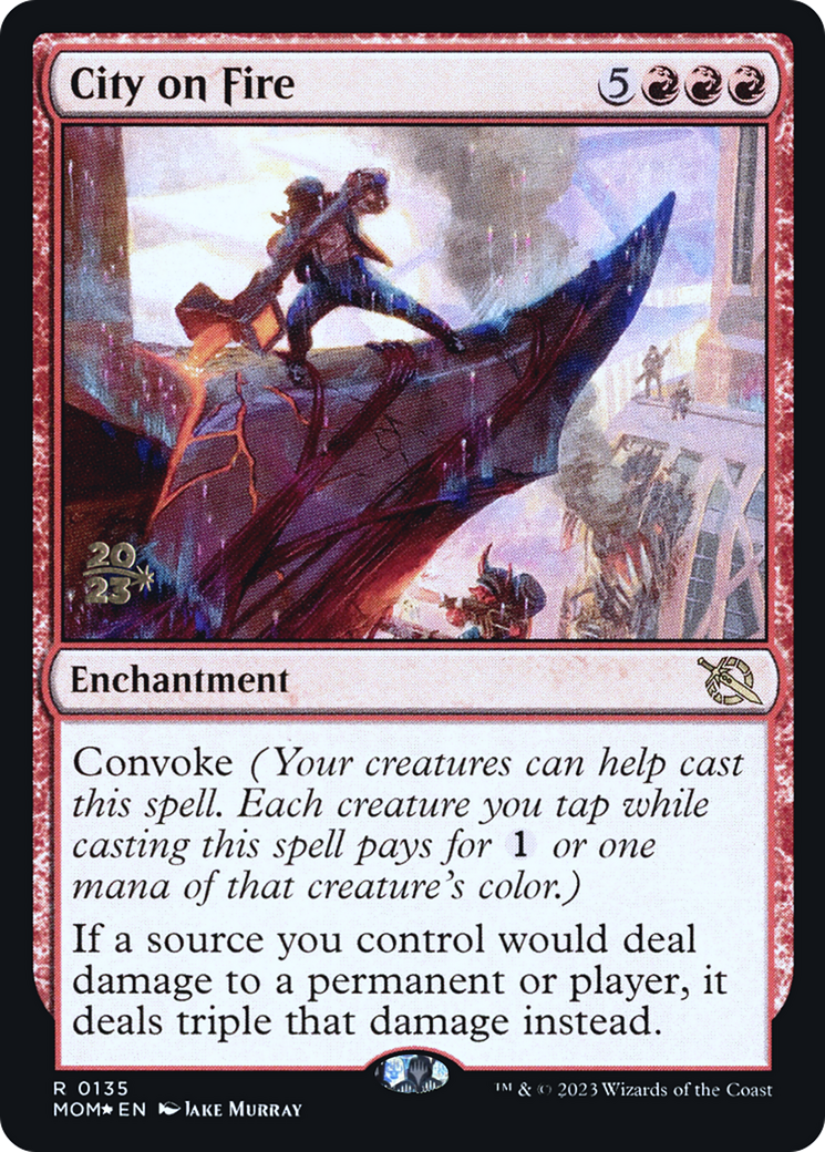 City on Fire [March of the Machine Prerelease Promos] | Good Games Cannington
