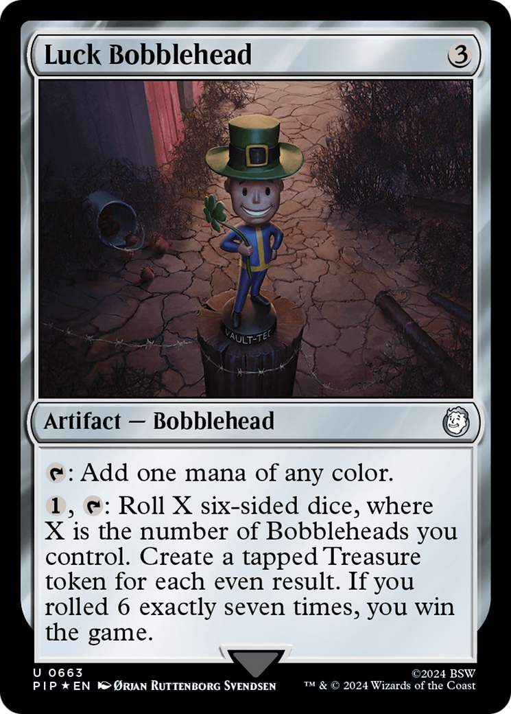 Luck Bobblehead (Surge Foil) [Fallout] | Good Games Cannington