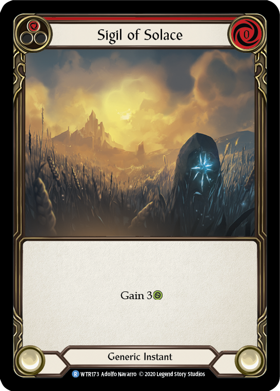 Sigil of Solace (Red) [U-WTR173] (Welcome to Rathe Unlimited)  Unlimited Rainbow Foil | Good Games Cannington