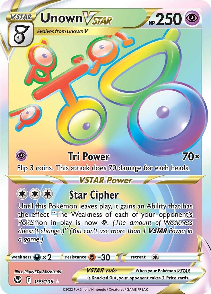 Unown VSTAR (199/195) [Sword & Shield: Silver Tempest] | Good Games Cannington