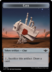 Eldrazi // Clue Double-Sided Token [Outlaws of Thunder Junction Commander Tokens] | Good Games Cannington