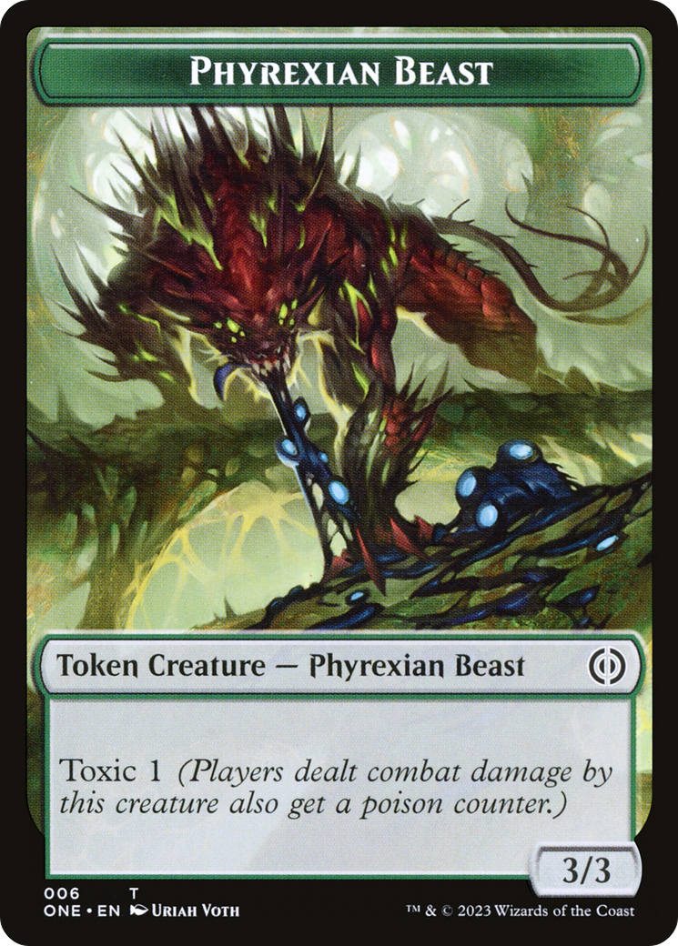 Phyrexian Beast Token [Phyrexia: All Will Be One Tokens] | Good Games Cannington