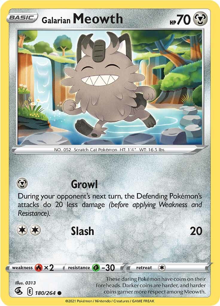 Galarian Meowth (180/264) [Sword & Shield: Fusion Strike] | Good Games Cannington