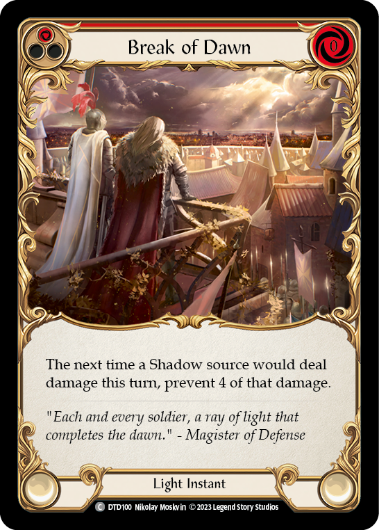 Break of Dawn (Red) [DTD100] (Dusk Till Dawn)  Rainbow Foil | Good Games Cannington