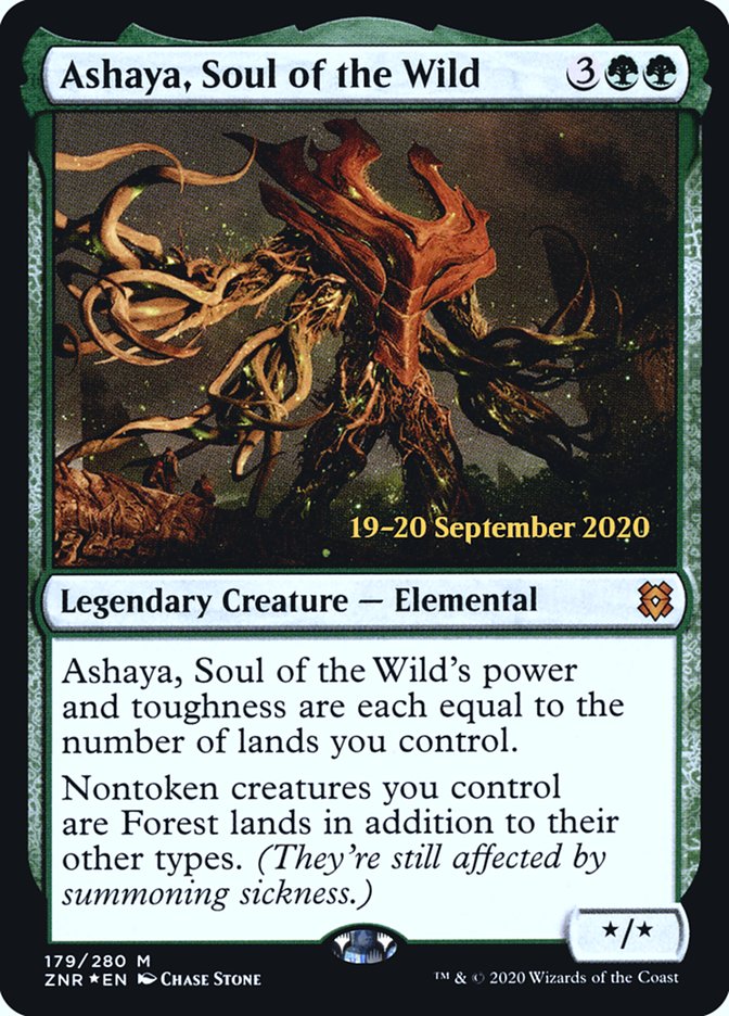 Ashaya, Soul of the Wild [Zendikar Rising Prerelease Promos] | Good Games Cannington