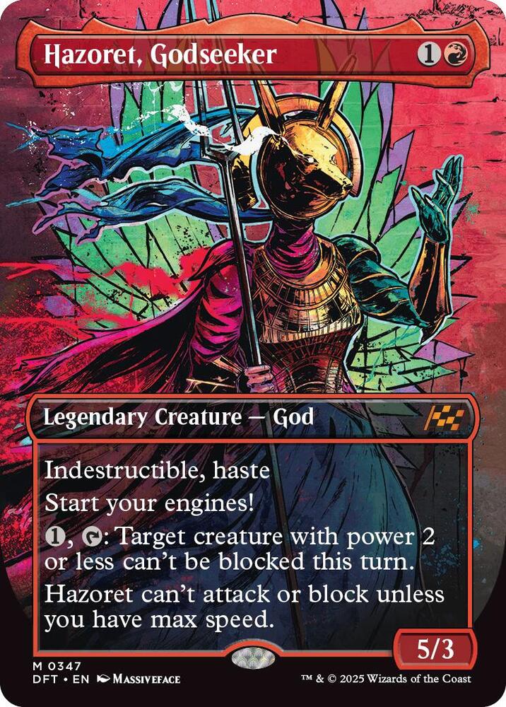 Hazoret, Godseeker 347/291 (Aetherdrift)  - Borderless Foil | Good Games Cannington