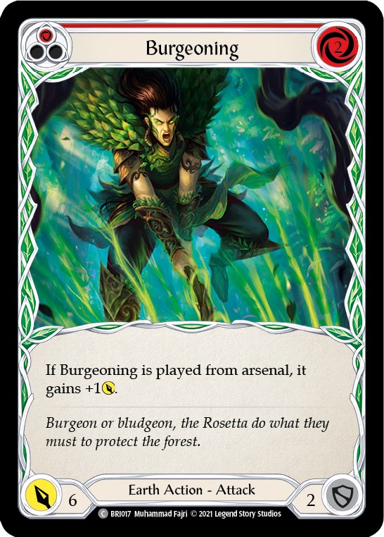Burgeoning (Red) [BRI017] (Tales of Aria Briar Blitz Deck)  1st Edition Normal | Good Games Cannington