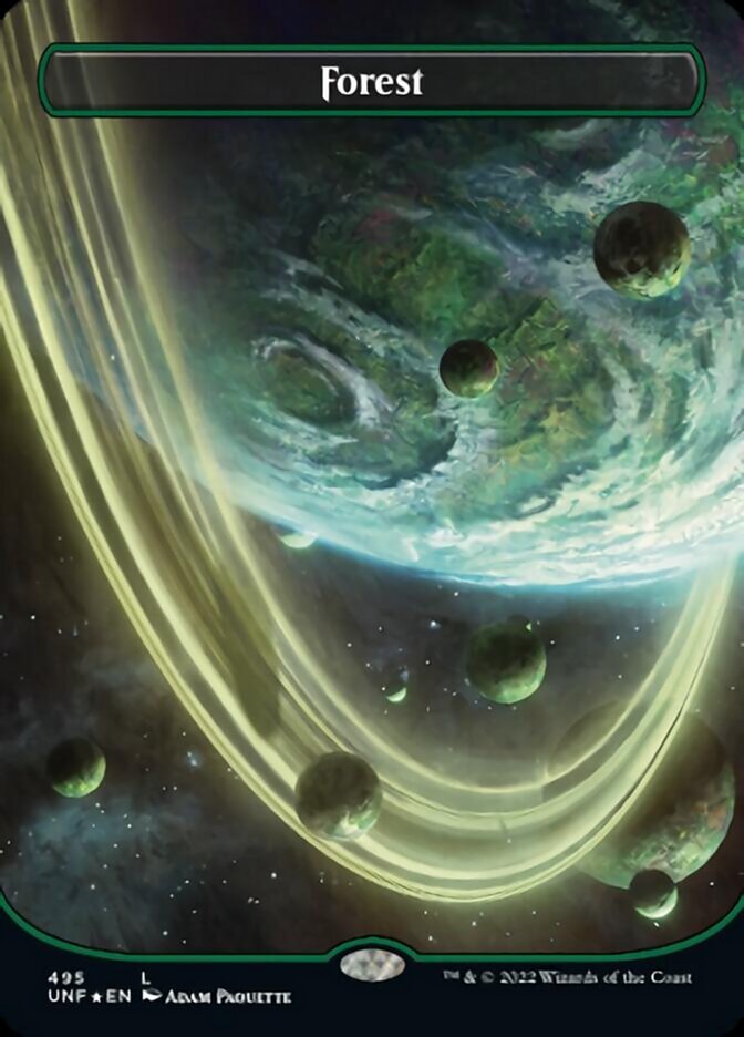 Forest (495) (Orbital Space-ic Land) (Galaxy Foil) [Unfinity] | Good Games Cannington