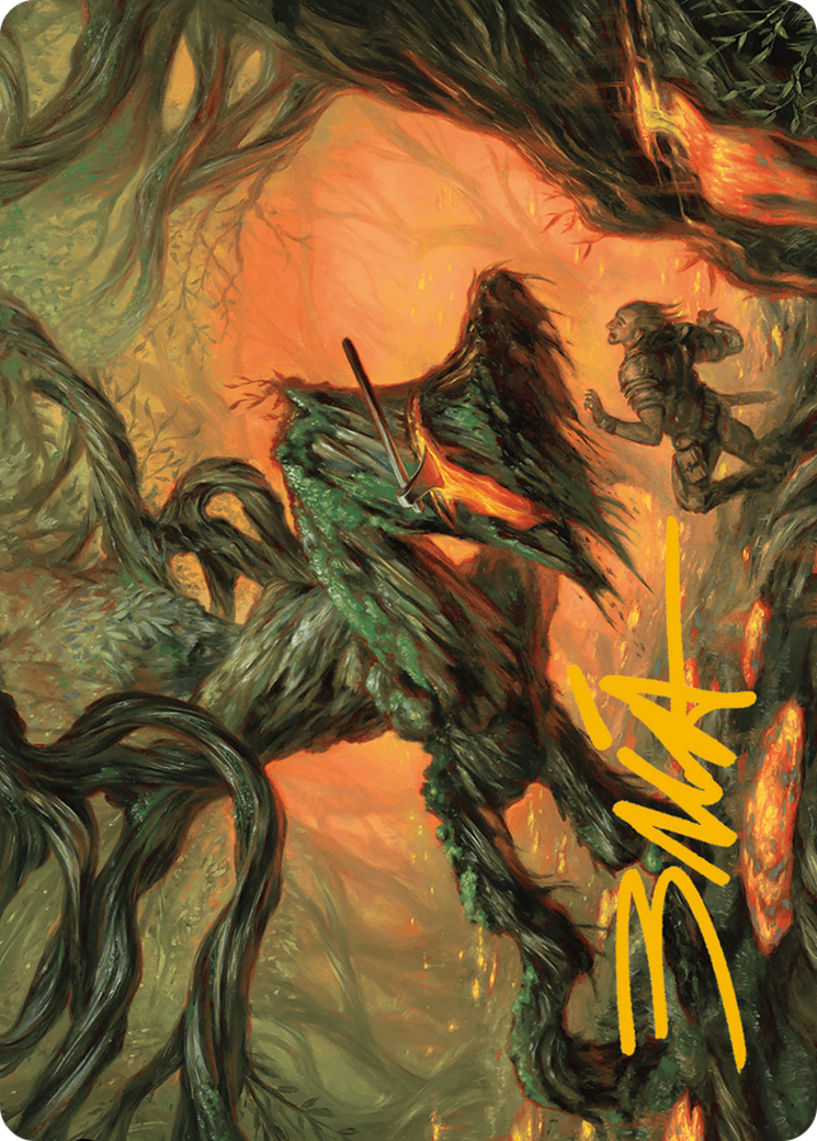 Stump Stomp Art Card (Gold-Stamped Signature) [Modern Horizons 3 Art Series] | Good Games Cannington