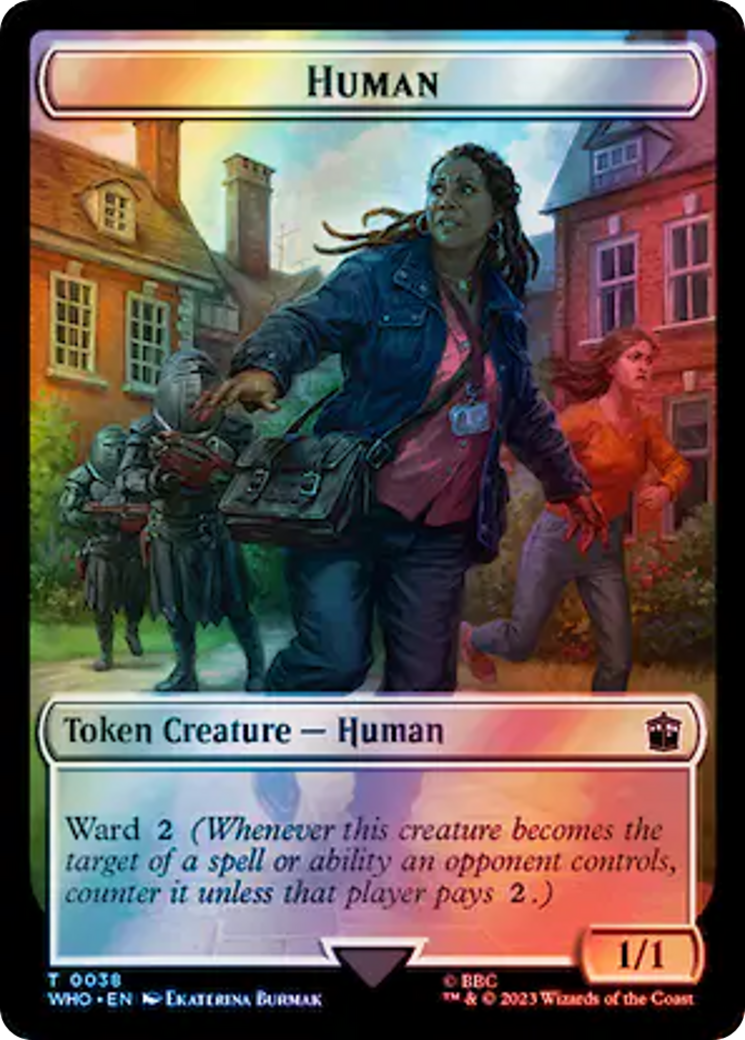 Human (0038) // Mutant Double-Sided Token (Surge Foil) [Doctor Who Tokens] | Good Games Cannington