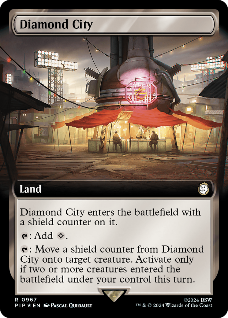 Diamond City (Extended Art) (Surge Foil) [Fallout] | Good Games Cannington