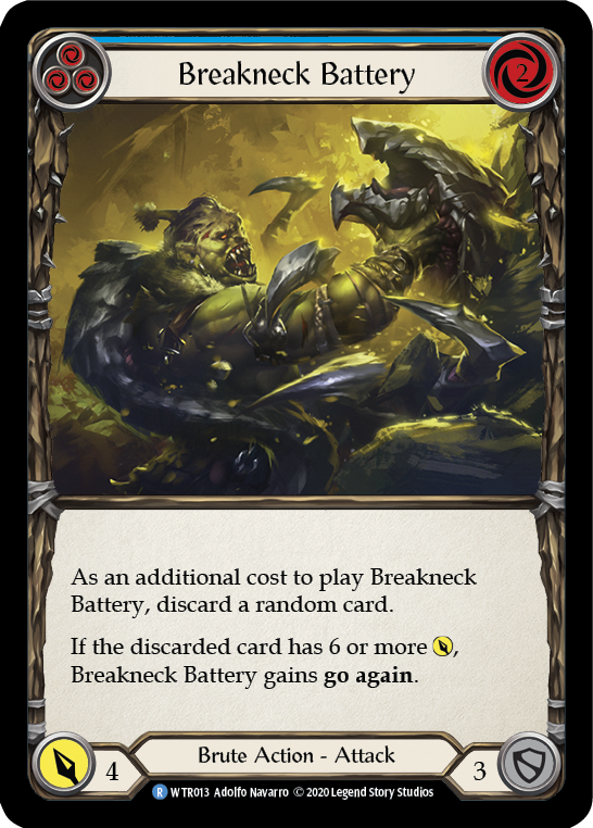 Breakneck Battery (Blue) [U-WTR013] (Welcome to Rathe Unlimited)  Unlimited Rainbow Foil | Good Games Cannington