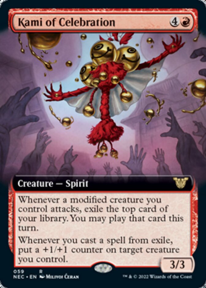 Kami of Celebration (Extended Art) [Kamigawa: Neon Dynasty Commander] | Good Games Cannington
