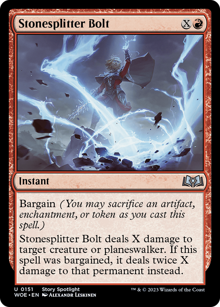 Stonesplitter Bolt [Wilds of Eldraine] | Good Games Cannington