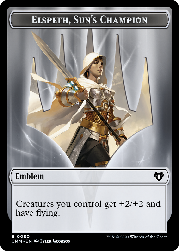 Elspeth, Sun's Champion Emblem // Copy (55) Double-Sided Token [Commander Masters Tokens] | Good Games Cannington