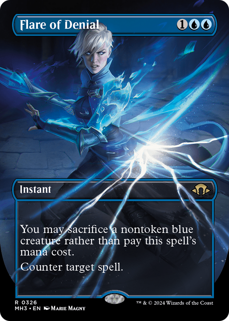 Flare of Denial (Borderless) [Modern Horizons 3] | Good Games Cannington