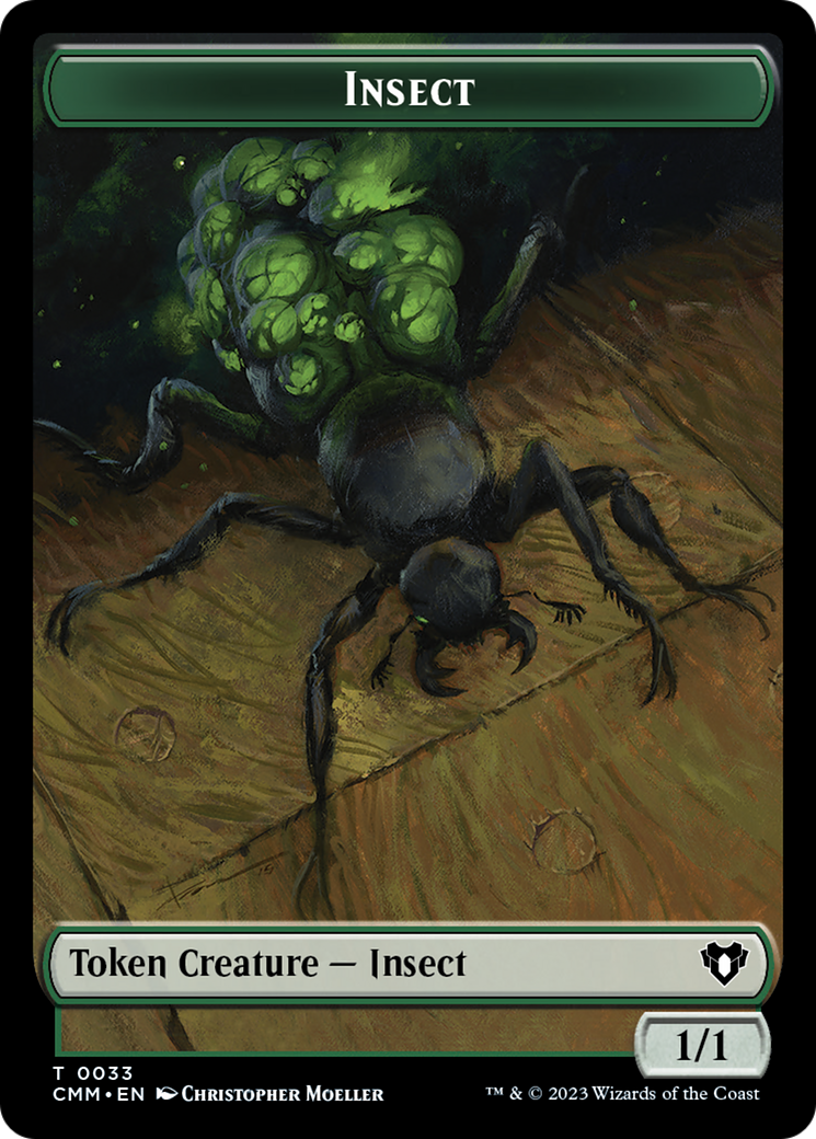 Insect Token [Commander Masters Tokens] | Good Games Cannington