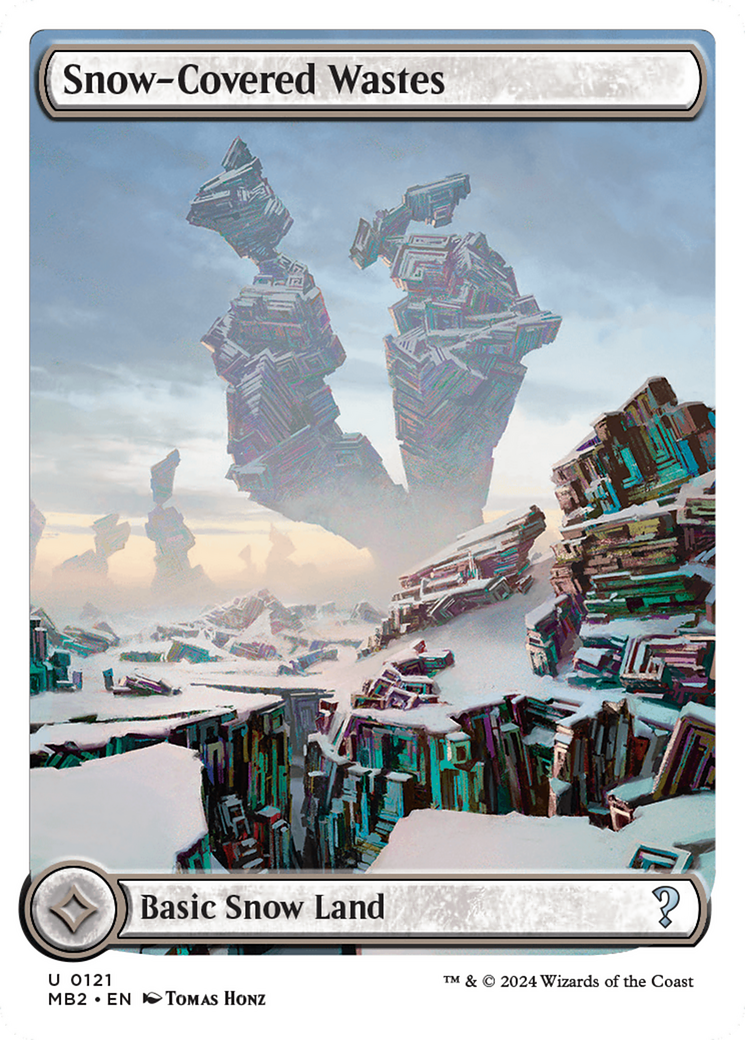 Snow-Covered Wastes (White Border) [Mystery Booster 2] | Good Games Cannington