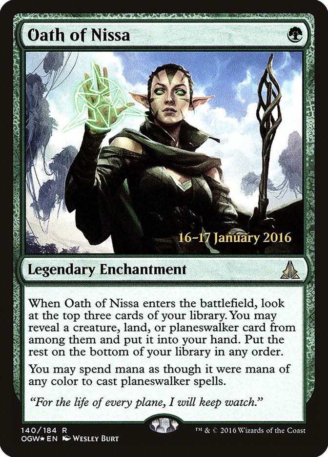 Oath of Nissa [Oath of the Gatewatch Prerelease Promos] | Good Games Cannington