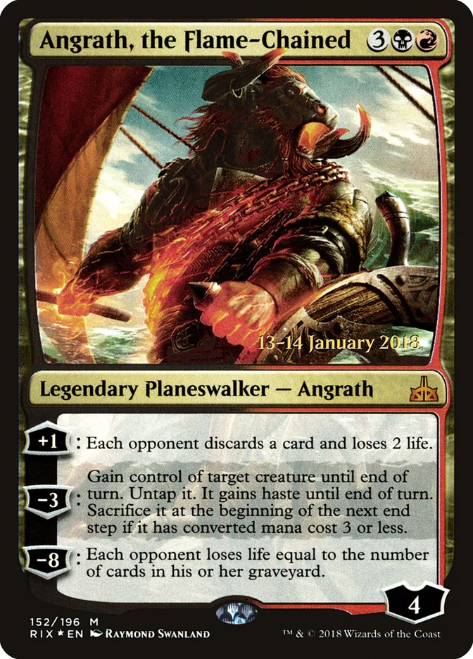Angrath, the Flame-Chained [Rivals of Ixalan Prerelease Promos] | Good Games Cannington