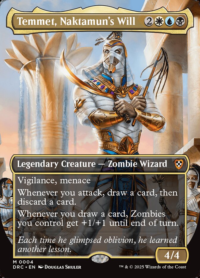 Temmet, Naktamun's Will 4/187 (Commander: Aetherdrift)  - Borderless | Good Games Cannington