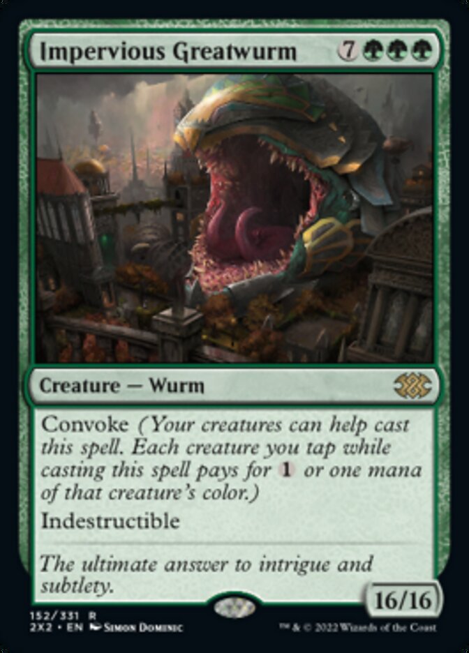Impervious Greatwurm [Double Masters 2022] | Good Games Cannington