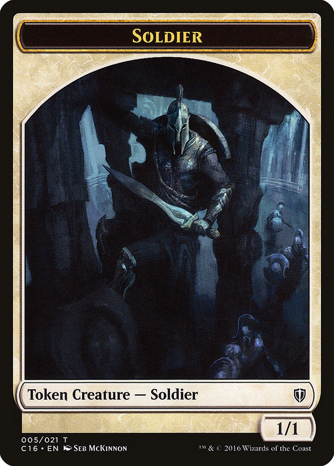 Soldier // Squid Double-Sided Token [Commander 2016 Tokens] | Good Games Cannington