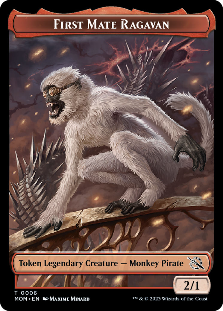 First Mate Ragavan // Thopter Double-Sided Token [March of the Machine Tokens] | Good Games Cannington