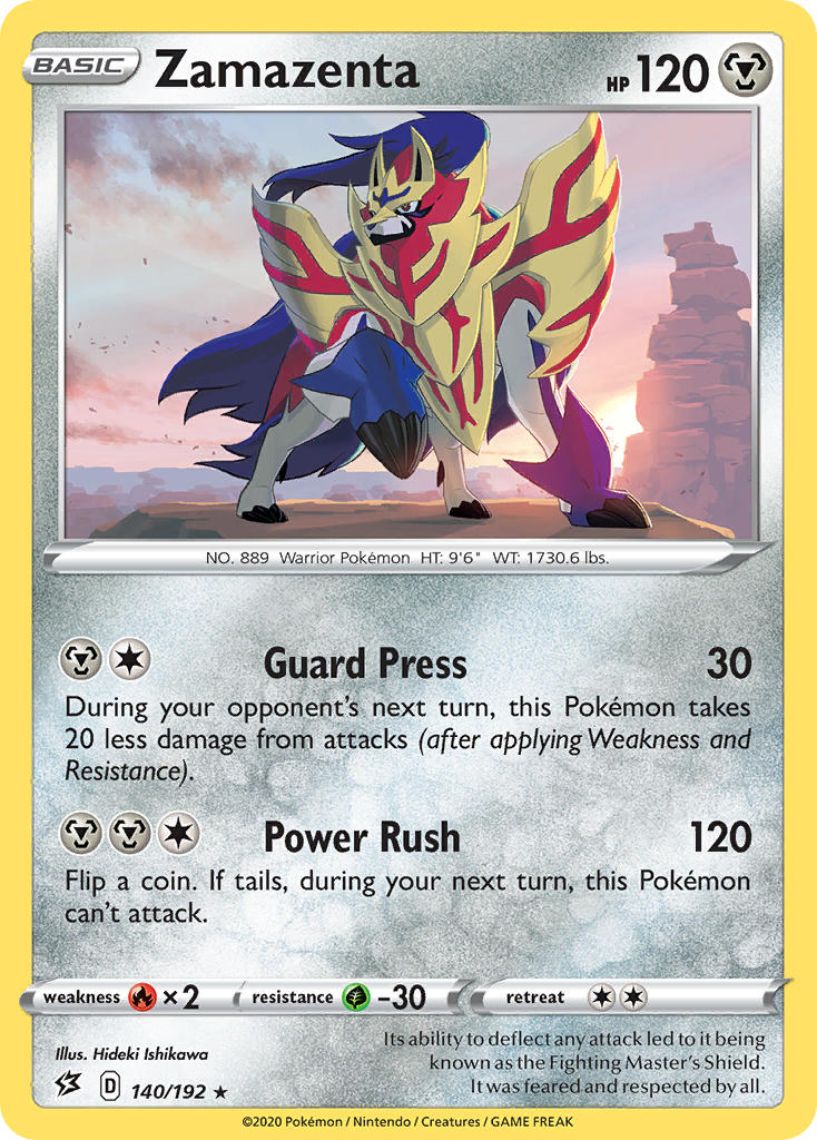 Zamazenta (140/192) (Cracked Ice Holo) (Theme Deck Exclusive) [Sword & Shield: Rebel Clash] | Good Games Cannington