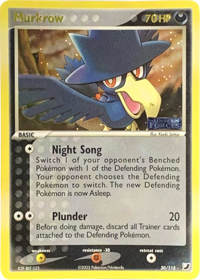 Murkrow (30/115) (Stamped) [EX: Unseen Forces] | Good Games Cannington