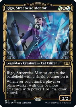 Rigo Streetwise Mentor Gilded Foil 394 (Streets of New Capenna)  - Foil | Good Games Cannington