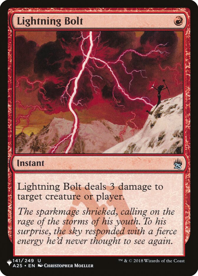 Lightning Bolt (141/249) [The List] | Good Games Cannington