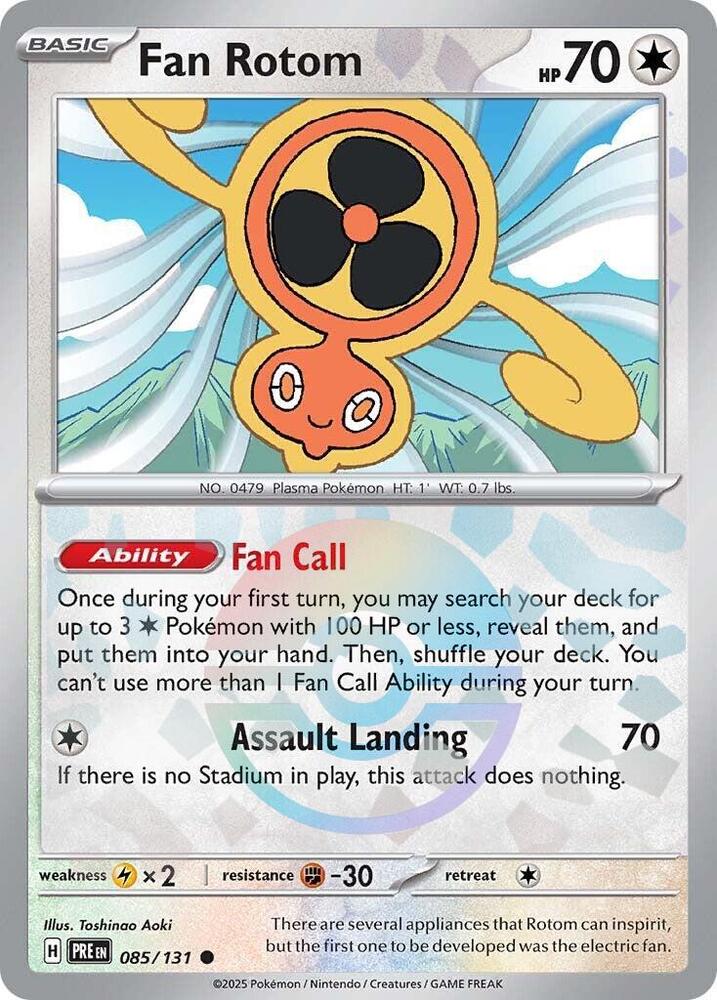Fan Rotom (085/131) (Poke Ball Pattern) [Scarlet & Violet: Prismatic Evolutions] | Good Games Cannington