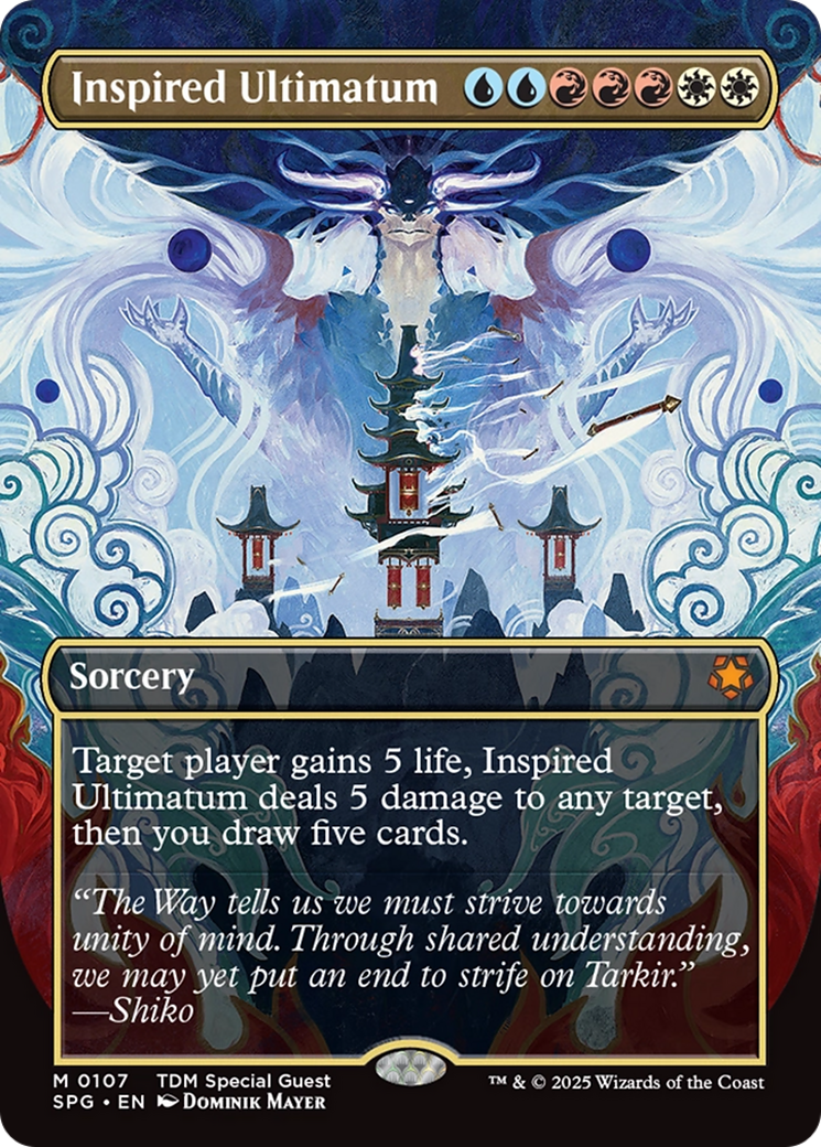 Inspired Ultimatum (Borderless) [Tarkir: Dragonstorm Special Guests] | Good Games Cannington