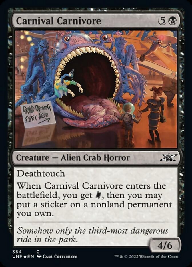 Carnival Carnivore (Galaxy Foil) [Unfinity] | Good Games Cannington