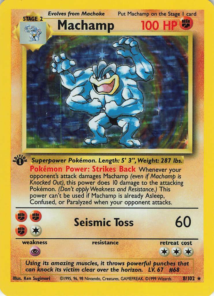 Machamp (8/102) (Shadowed Border) [Base Set 1st Edition] | Good Games Cannington