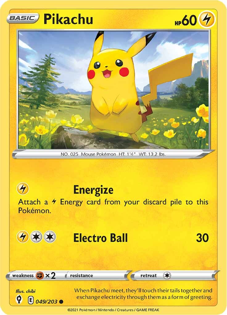 Pikachu (049/203) [Sword & Shield: Evolving Skies] | Good Games Cannington