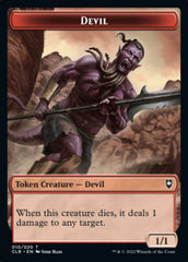Treasure // Devil Double-Sided Token [Commander Legends: Battle for Baldur's Gate Tokens] | Good Games Cannington