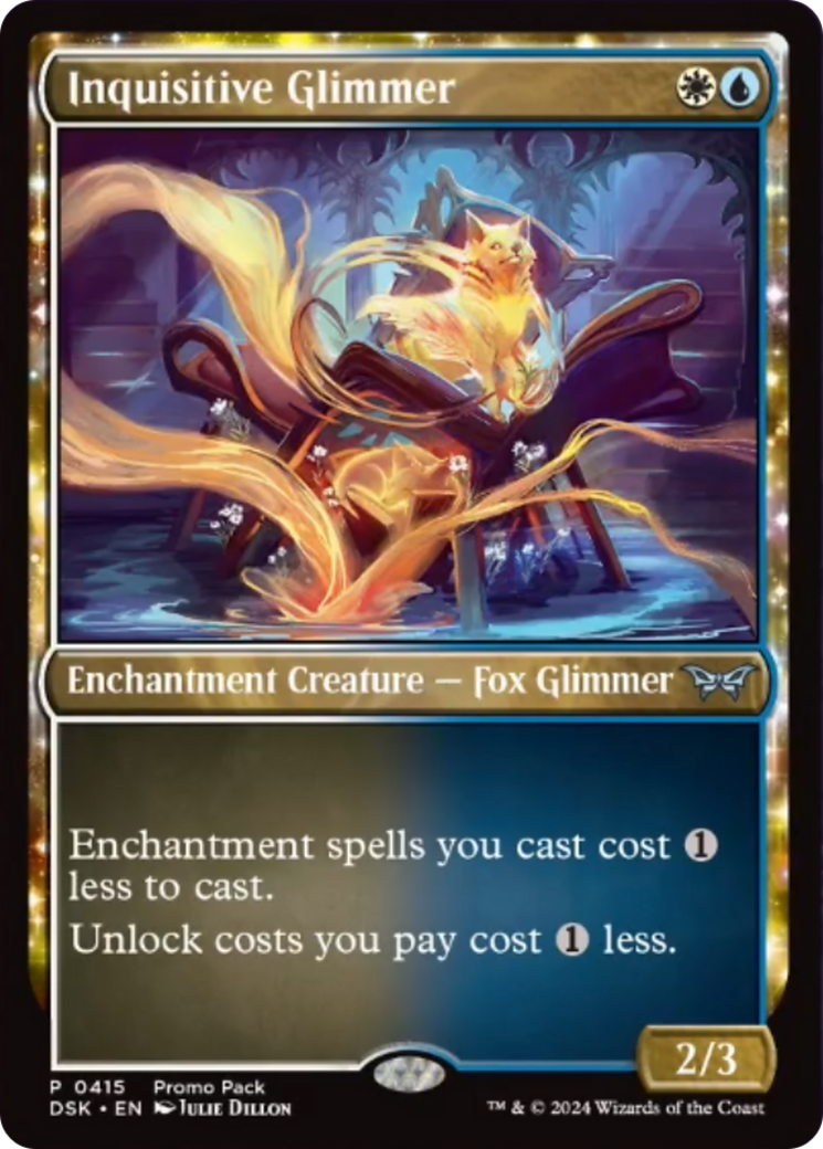 Inquisitive Glimmer (Promo Pack) [Duskmourn: House of Horror Promos] | Good Games Cannington