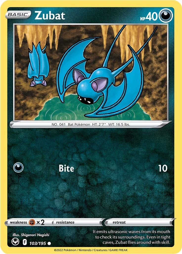 Zubat (103/195) [Sword & Shield: Silver Tempest] | Good Games Cannington