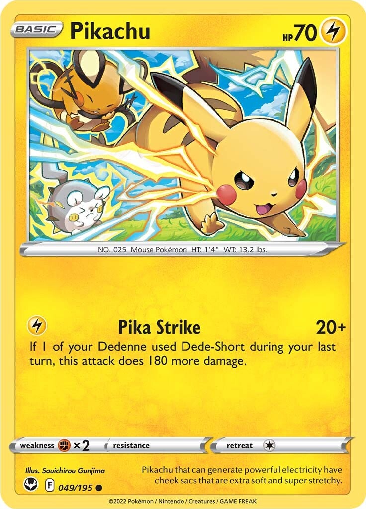 Pikachu (049/195) [Sword & Shield: Silver Tempest] | Good Games Cannington