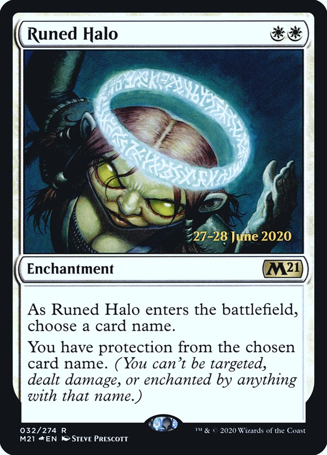 Runed Halo [Core Set 2021 Prerelease Promos] | Good Games Cannington
