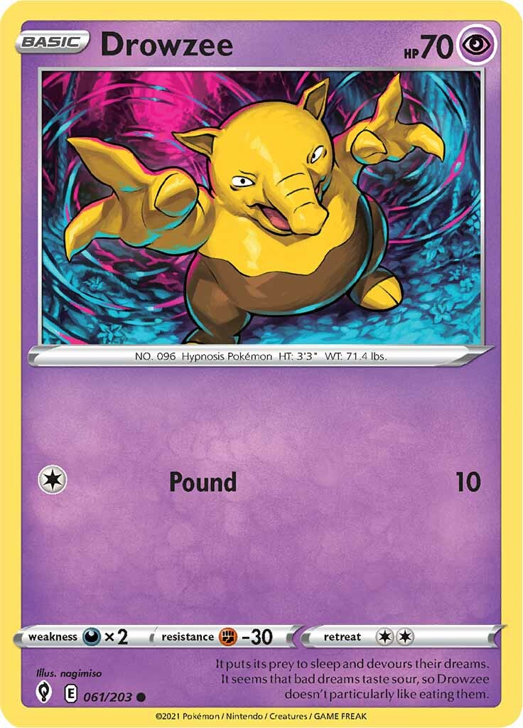 Drowzee (061/203) [Sword & Shield: Evolving Skies] | Good Games Cannington