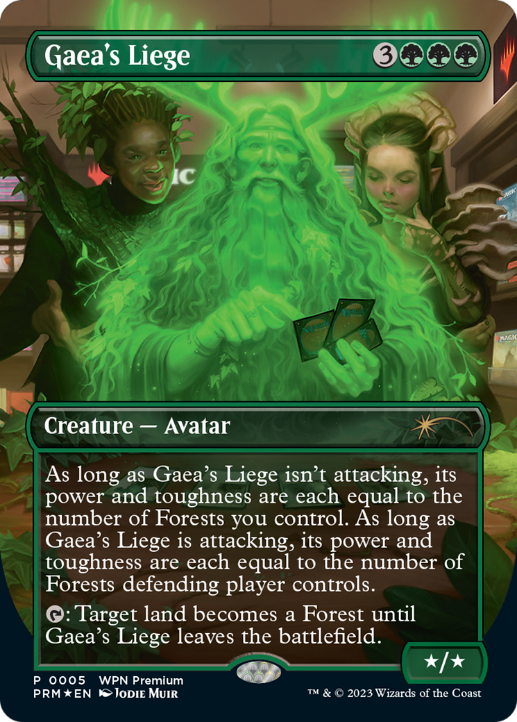 Gaea's Liege (Borderless) [Wizards Play Network 2024] | Good Games Cannington