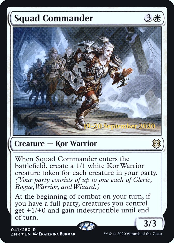 Squad Commander [Zendikar Rising Prerelease Promos] | Good Games Cannington